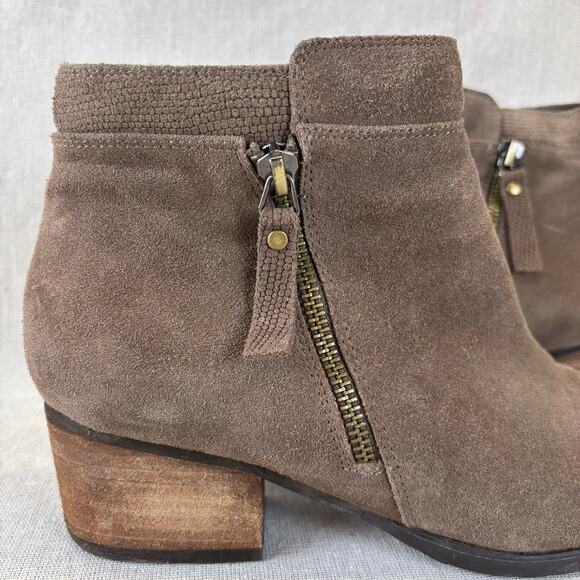 Blondo leather waterproof bootie, beige, taupe, brown, tan size 8.5 - Picture 7 of 8